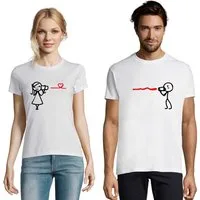 Blondie & Brownie T-Shirt Partner Pärchen Valentin Shirt Hearing the Love BFF Friends Hochzeit