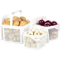 uandu home Vorratsdose Kartoffel Aufbewahrungsbox Küche, Zwiebeln, Knoblauch Aufbewahrung, (Korb für Spielzeug, Wäschekorb, Regal Korb, Aufbewahrungskorb für Bad, Vorratskorb, Küchen Aufbewahrung & Organizer)
