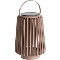 Dehner LED Solarleuchte Amira, Solar-Laterne, Metall & Kunststoff, verschiedene Größen, beige, Warmweiß, Dämmerungssensor, Solar