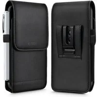 TECH PROTECT Handyhülle SM75 Tasche für 5,8–6,8 Smartphones – Schwarz 5,8–6,8 Zoll, Universelle Gürteltasche aus Öko-Leder mit Magnetverschluss