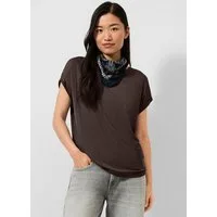 QS Kurzarmshirt T-Shirt T-Shirt aus Lyocellmix