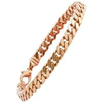 HOPLO Goldarmband Goldkette Panzerkette Armkette - Breite 4,0 mm 19 cm 585-14 Karat Gold, Made in Germany