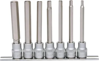 KS Tools 3/8" Bit-Stecknuss-Satz Innensechskant, lang, 7-tlg - 911.1560