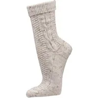 TippTexx 24 Trachtensocken 2 Paar Trachtensocken mit Wolle Tweedgarn mit Zopfmuster (2 Paar) mit extralangem Schaft zum Umschlagen oder Schoppen