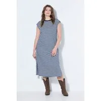 Studio Untold Jerseykleid Jersey Kleid oversized Ringel Rundhals ärmellos