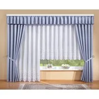 Stickereien Plauen Gardine Alena (1 St), Kräuselband, transparent, veredelt mit echter Plauener Spitze Stickerei
