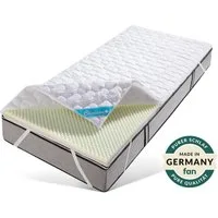 fan, Topper Clinisan Punktoflex, Bezug kochfest 95°, 6 cm hoch, Baumwolle, Komfortschaum, Polyester, kochfester Bezug - Druckentlastung durch Noppen-Struktur