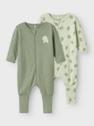 NAME IT - NBMNIGHTSUIT 2P ZIP FF SEA ELEPHANT NOOS sea foam - Gr. - 68