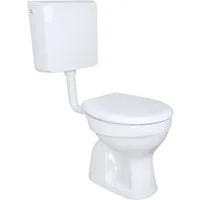 Belvit WC-Komplettset mit Geberit AP110 Aufputz-Spülkasten und Softclose WC-Sitz Weiß, Bodenstehend, Wandhängend, Stand-WC oder Dusch-WC, Ohne oder mit Bidet-Funktion