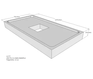 Neuesbad Wannenträger für Bette Floor 1400x750x35 SD22698