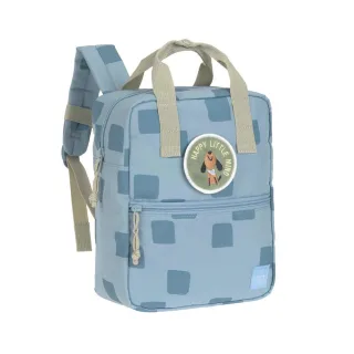 Lässig Kindergartenrucksack Square Pattern Party blau