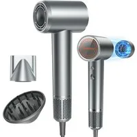 Teendow Haartrockner Haartrockner HD40 Hochgeschwindigkeit Diffusor LED-Anzeige Ionen, 1500 W, Magnetdüse, Diffusor, Ionen-Technologie, Leise Betriebslautstärke, Schnelltrocknung