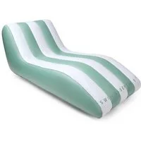 Swim Essentials Luftmatratze Luftmatratze Premium Lounge Grün / Weiß 180 x 99 cm, Schwimmliege Sonnenliege Schwimmmatratze Matratze