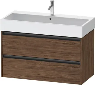 Duravit Ketho.2 Waschtischunterbau wandhängend Nussbaum dunkel Matt 984x460x549 mm - K25278021210000 K25278021210000