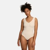 cfab (creamy fabrics) Shaping-Body Tank Bodysuit Sculpting Shapewear mit String-Sand-S (1-tlg)