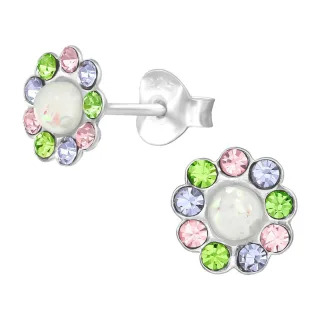Blumen Ohrringe aus 925 Silber