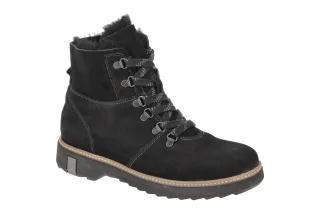 Waldl?ufer 911802 HITOMI Damen Winterstiefeletten schwarz Nubuck warm gef?ttert
