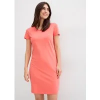 bonprix Jerseykleid bequeme Passform, aus Baumwolle mit Elasthan, Kurzarm-Design
