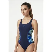 Speedo Badeanzug Hyperboom Splc Msclbk mit Vier-Wege-Stretch, chlorbeständiges Material, Muscleback-Stil