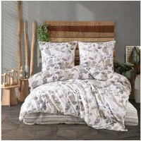 yadetextil Bettwäsche Bettwäsche-Set 200x200 cm. AzuraV1, Renforce, 3 teilig, Bettwäsche-Set 200x200 cm Baumwolle Bettbezug Beige AzuraV1
