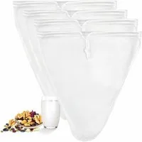 FOUORTUNATE-BEE Passiersieb 4er Set Nussmilchbeutel 80 Mesh, wiederverwendbarer Filterbeutel, (4-St), Filterbeutel für Nussmilch & Mandelmilch, feinmaschig 4 Stück