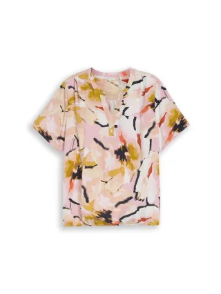 Tom Tailor - Plus Size - Bluse mit Muster big abstract flower print - Gr. - 46