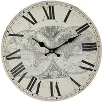 Ambiente Haus Wanduhr Landkarte Wanduhr 28cm