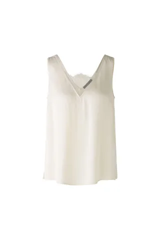Oui - Trägertop Viskose whitecap gray - Gr. - 34