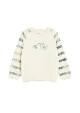 s.Oliver - Sweatshirt creme/weiß - Gr. - 98