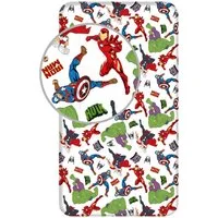 The AVENGERS Spannbettlaken Avengers White Spannbetttuch 90x200cm, 100% Baumwolle, (1 Stück)