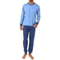 Normann Pyjama Normann Herren Schlafanzug langarm mit Bündchen in zeitloser Optik
