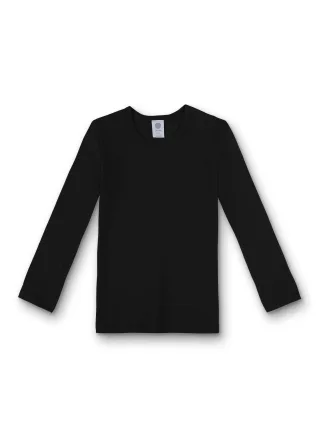 Sanetta - Shirt super black - Gr. - 140