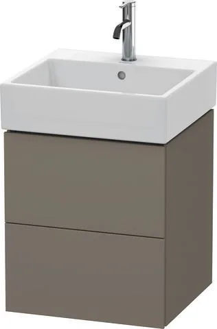 Duravit L-Cube Waschtischunterbau wandhängend Flanell Grau Seidenmatt 484x459x544 mm - LC627409090 LC627409090