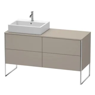 Duravit XSquare Konsolenwaschtischunterbau bodenstehend Basalt Matt 1400x548x778 mm - XS4923L4343 XS4923L4343