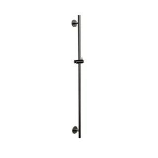 Herzbach spa ix pvd Duschstange 90 rund rosette 70 rund black, Black Steel, 21.965900.1.40 21.965900.1.40