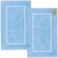 Lavea Badematte 2er Set Badeteppiche Elena Frottee 50x80 cm Badvorleger, 100% Baumwolle, 500 g/m² Frottier, weich & saugstark, pflegeleicht