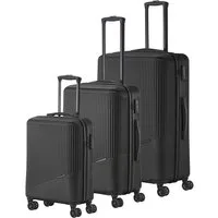 travelite Trolleyset BALI 3-teilig Hartschale, 4 Rollen, (Set, 3 tlg., Hartschalen Trolley Set), TSA-Schloss – robustes Reisegepäck