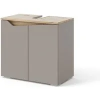 Vicco Waschbeckenunterschrank Marelle, Greige/Artisan-Eiche, 60 x 57.5 cm mit 2 Türen (1-St)