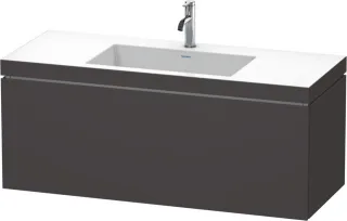 Duravit L-Cube c-bonded Set wandhängend Graphit Supermatt 1200x480x500 mm - LC6919O8080 LC6919O8080