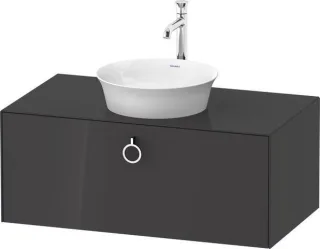 Duravit White Tulip Konsolenwaschtischunterbau wandhängend Graphit Hochglanz 1000x550x408 mm - WT498 WT49810H1H10010