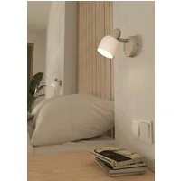 EGLO Deckenspot CORATO Wandstrahler, Stahl und Glas, E14, Schlafzimmerlampe, Lampe, ohne Leuchtmittel, Spot, L8,5 x B12,5 x H15 cm, sandfarben, nickel-matt -