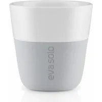 Eva Solo Espressotasse Espresso-Becher Marmor Grau 80 ml 2er Set, Porzellan