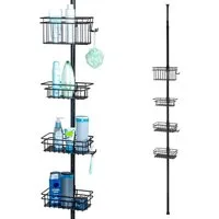 bremermann Teleskopregal Teleskop-Badregal, 4 Körbe Duschregal bis max. ca. 290 cm
