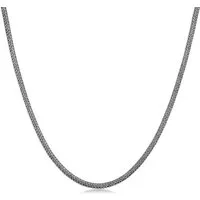 Kuzzoi Silberkette Herren 3mm für Anhänger Glieder 925 Sterling Silber Oxidiert