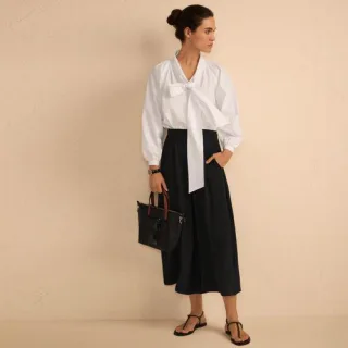 Creaseless 7/8-Palazzohose für Damen in Petite-Größe, Damen, size: petite, Schwarz, Polyester, by Lands' End