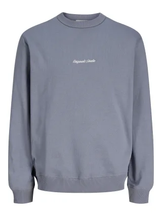 JACK&JONES - JORNORREBRO EMB SWEAT CREW NOOS Blau - Gr. - S
