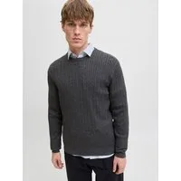 Jack & Jones Strickpullover JJEEMIL KNIT CABLE CREW NECK NOOS