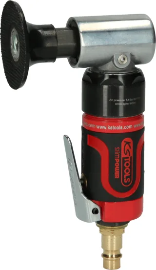KS Tools SlimPOWER Mini-Druckluft-Schleifmaschine für große Pads, 19000 U-min - 515.5580