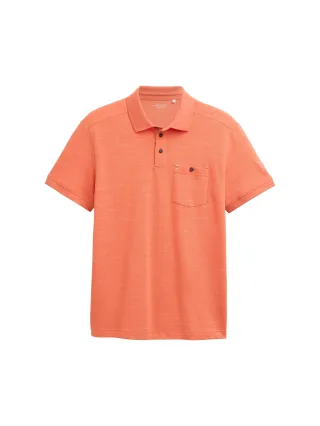 Tom Tailor - Poloshirt mit Brusttasche brick orange - Gr. - M
