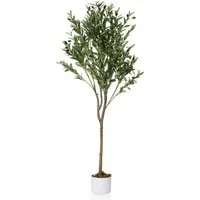 Künstliche Zimmerpflanze Kunstbaum Olivenbaum im Topf 120cm/130cm/150cm/160cm, GarveeMore, Höhe 130 cm, Künstlicher Olivenbaum Kunstpflanze Deko für Wohnzimmer & Garten